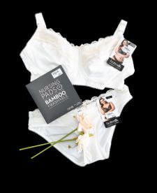 LILY Maternity&Nursing Nightdress with a built-in shelf bra Ivory -  Holymamas Underwear